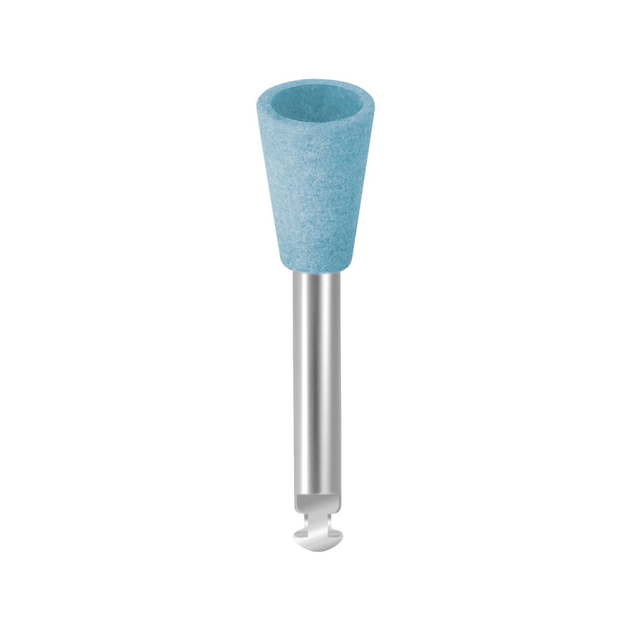 EVE BRACKET PLUS - BRP3 medium-grit polisher for adhesive removal during debonding, featuring a conical blue design and silver rotary shank