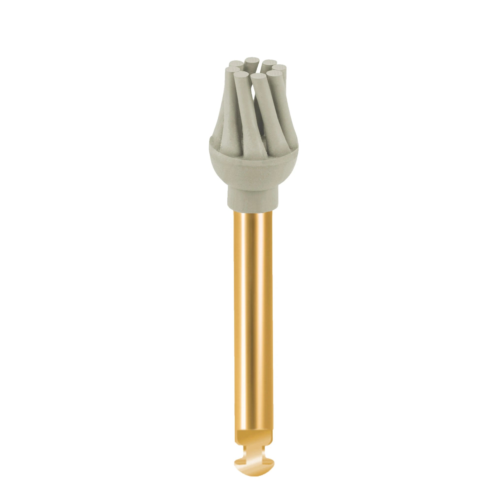 EVE DIACOMP® PLUS RA - DCP-OFf polisher for fine polishing, designed for occlusal fissures and grooves. Features a light pink finish and a gold rotary shank